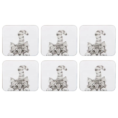 Ashdene Chester The Cat Set of 6 Coasters