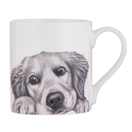 Ashdene Peeking Pups Golden Retriever Mug