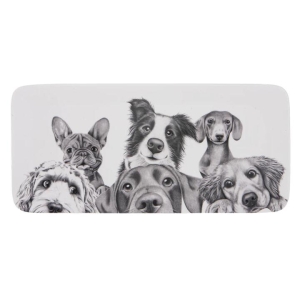 Ashdene Peeking Pups Rectangle Platter