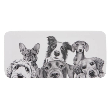 Ashdene Peeking Pups Rectangle Platter
