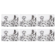 Ashdene Peeking Pups Set of 6 Placemats
