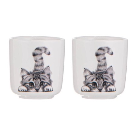 Ashdene Chester The Cat Set of 2 Egg Cups