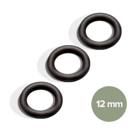 Restore a reliable watertight seal to standard Hoselink fittings with these replacement 12mm O-Rings. The black rubber rings sit in the face groove between Hoselink connectors and help prevent drips or leaks when fittings are joined. They are useful spares if an O-ring becomes lost or dislodged when connectors are separated under pressure. Made specifically for Hoselink’s 12mm fitting system