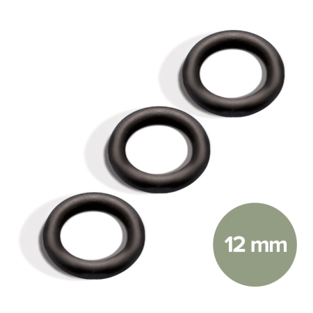 Restore a reliable watertight seal to standard Hoselink fittings with these replacement 12mm O-Rings. The black rubber rings sit in the face groove between Hoselink connectors and help prevent drips or leaks when fittings are joined. They are useful spares if an O-ring becomes lost or dislodged when connectors are separated under pressure. Made specifically for Hoselink’s 12mm fitting system