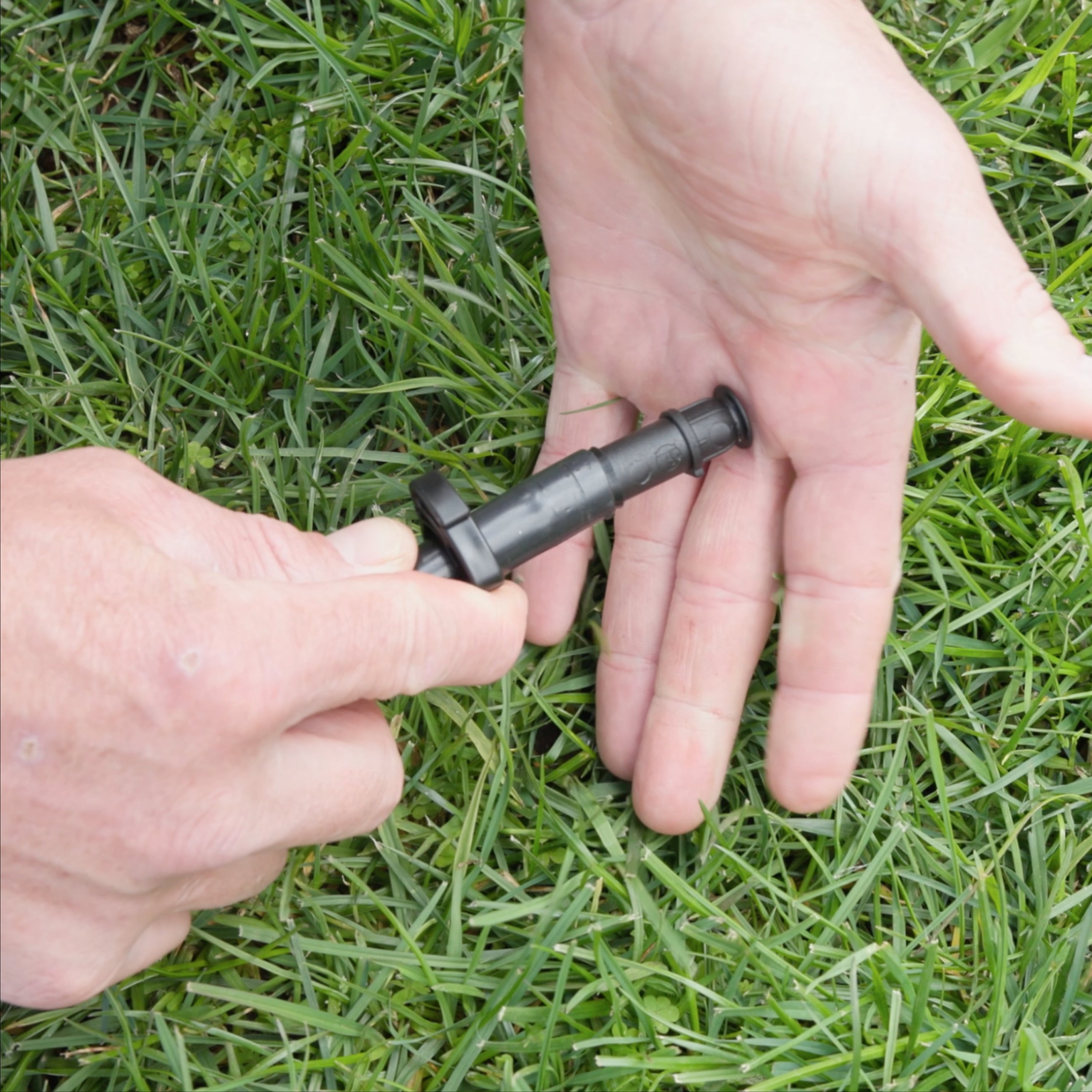 Close the end of a 13mm irrigation poly-pipe run with the Hoselink 13mm End Plug. The fitting seals the main line after the last branch