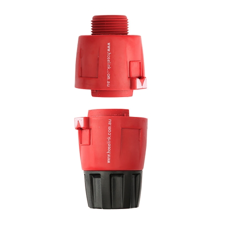 Connect an industrial-size 18mm garden hose securely to a spray gun