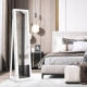 CostwayFull Length Mirrored Jewellery Cabinet Rotates 360° with Open Display. - Furniture > Bedroom > Jewelry Armoires