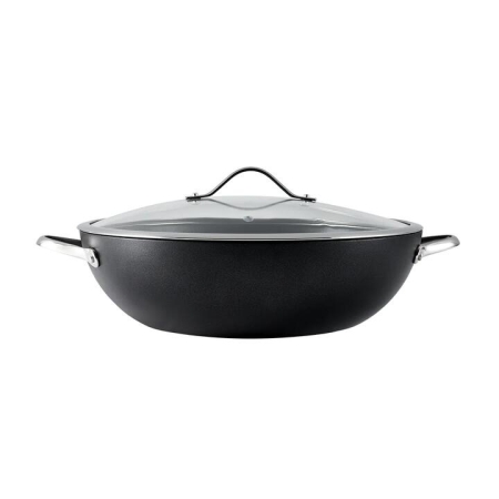 Baccarat iD3 Hard Anodised Wok With Lid 36cm