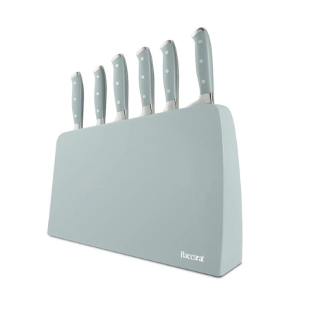Baccarat Keiko Miro 7 Piece Knife Block Mist