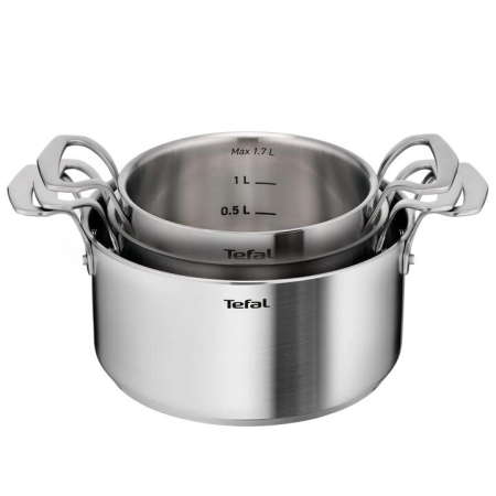 Tefal Space+ Extreme Induction 5 Piece Stainless Steel Pot Set