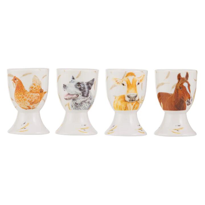 Ashdene Farmyard Faces 2 Set Of 4 Egg Cups