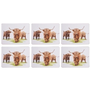 Ashdene Highland Herd Set Of 6 Placemats