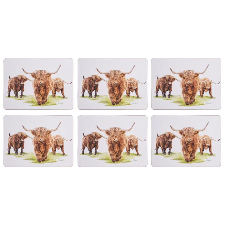 Ashdene Highland Herd Set Of 6 Placemats