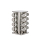 Davis & Waddell Newbury Stainless Steel Spice Rack Jar Set Silver