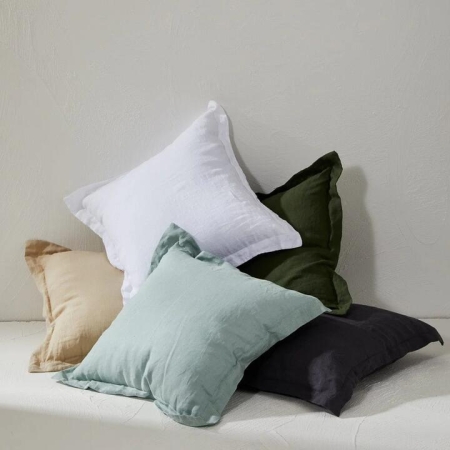 Pure European Linen Cushion Charcoal Size 50X50cm by MyHouse