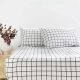Bambury Grid Flannelette Fitted Sheet Set-Queen