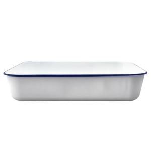 Falcon Deep Roasting Pan 7.5L White & Blue