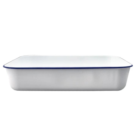 Falcon Deep Roasting Pan 7.5L White & Blue