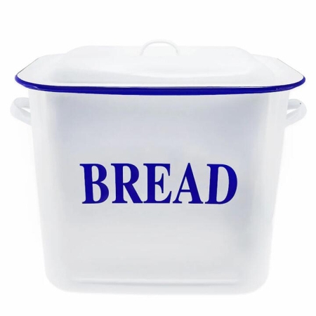 Falcon Bread Bin 29cm White & Blue