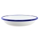 Falcon Pie Dish Oval 18cm White & Blue