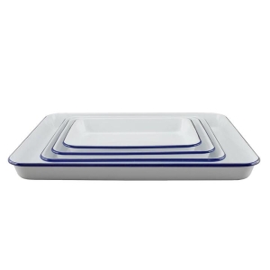Falcon 4 Piece Baking Tray Set White & Blue