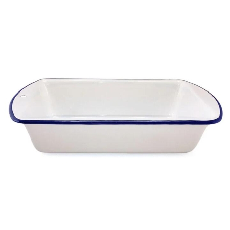 Falcon Loaf Pan 28cm White & Blue