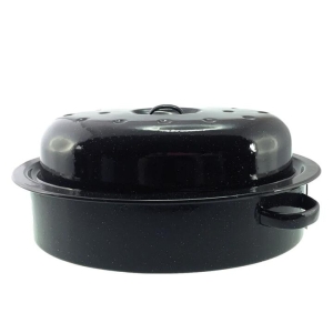 Falcon Oval Roaster 3L Black Blue & White Speckle