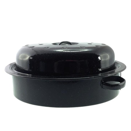Falcon Oval Roaster 3L Black Blue & White Speckle