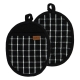 Ladelle Hemingway Black Set Of 2 Pot Holders
