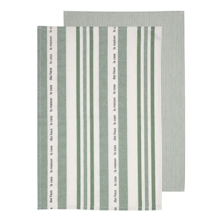 Ladelle La Casa Leaf Set Of 2 Kitchen Towels