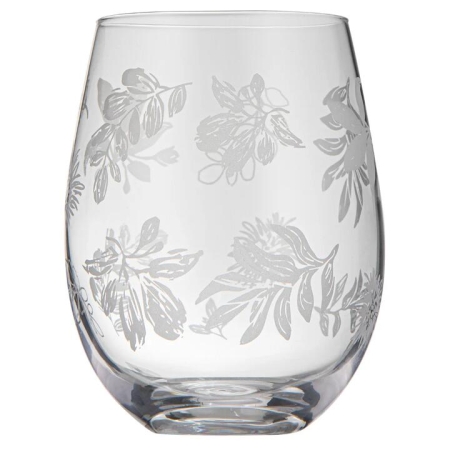 Ladelle Mossman Clear Etched Set Of 4 Tumblers