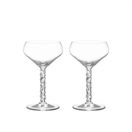 Orrefors Set Of 2 Carat Coupe Glasses 250ml