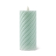 Salt & Pepper Flame Swirl LED Flickering Candle 17cm
