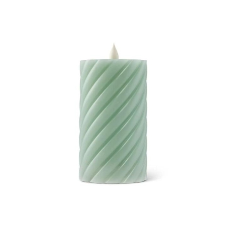 Salt & Pepper Flame Swirl LED Flickering Candle 13cm