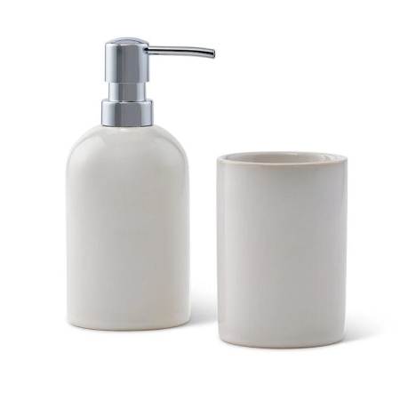Salt & Pepper Tide Soap Dispenser & Tumbler Set