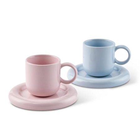 Salt & Pepper Finn Espresso Cup & Saucer 100ml Set of 2
