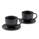 Salt & Pepper Blake Teacup & Saucer 400ml Set of 2