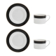 Mikasa Luxe Deco China Tea Cup and Saucer Set