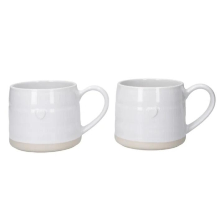 Mikasa Stoneware 2pc 380ml Cosy Mug Heart