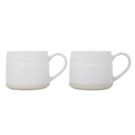 Mikasa Stoneware 2pc 380ml Cosy Mug Star
