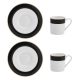 Mikasa Luxe Deco China Espresso Cup and Saucer Set