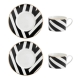 Mikasa Luxe Deco Geometric Print China Tea Cup and Saucer Set