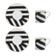 Mikasa Luxe Deco Geometric Stripe China Espresso Cup and Saucer Set