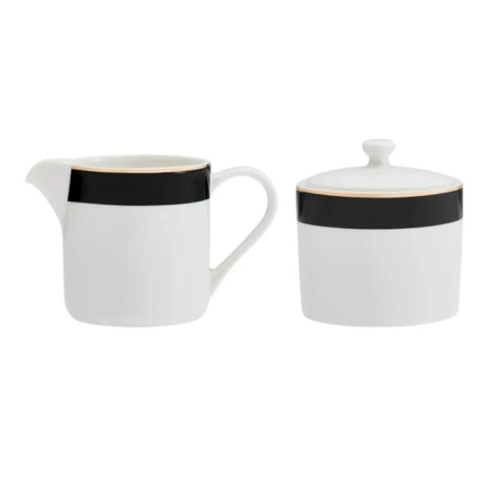 Mikasa Luxe Deco China Sugar Pot and Creamer Set