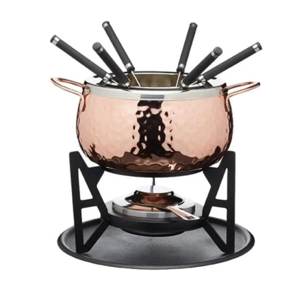 Artesa Copper Finish Fondue Set