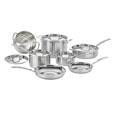 Cuisinart 12 Piece MultiClad Pro Triple Ply Stainless Steel Cookware Set