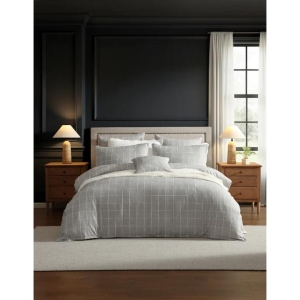 Private Collection Stratus Quilt Cover Set Charcoal-Super King