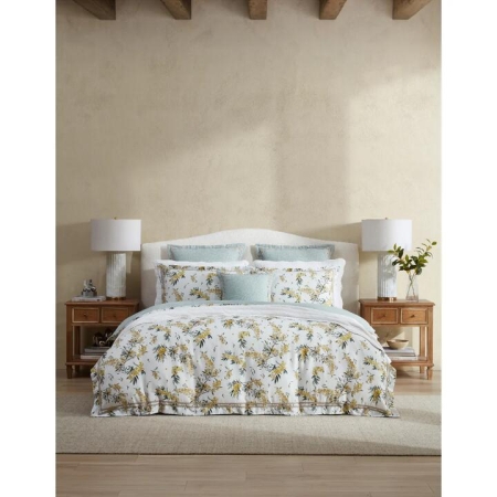 Private Collection Acacia Quilt Cover Set White-Queen