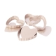 Chefmade Set of 4 Mini Loose Base Heart Tart Pans