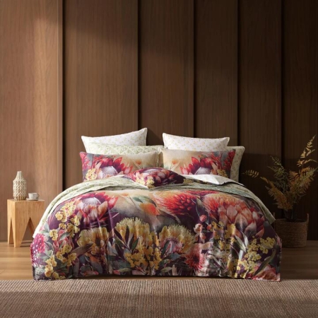 Logan & Mason Bunbury Quilt Cover Set Linen-Queen